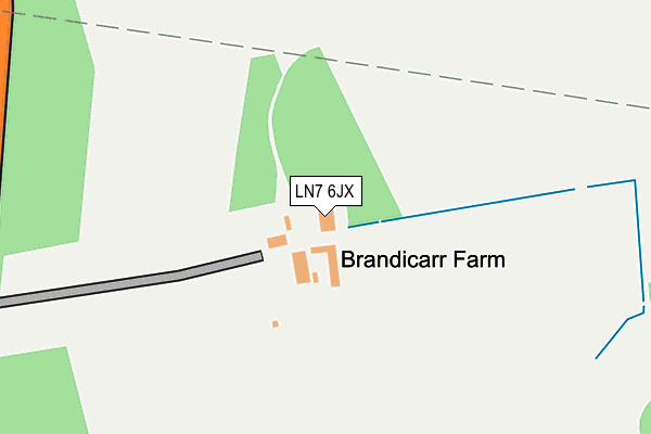 LN7 6JX map - OS OpenMap – Local (Ordnance Survey)