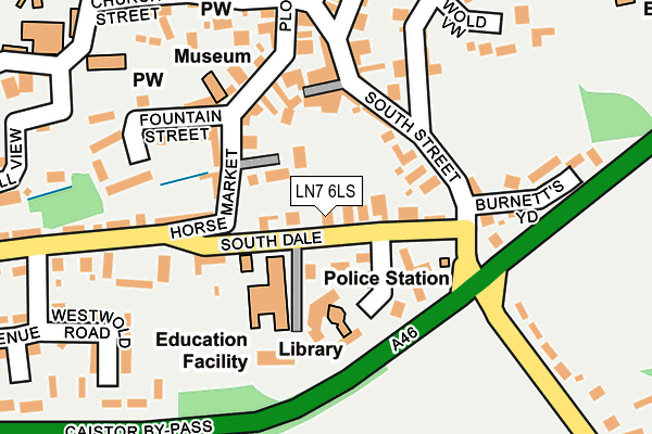 LN7 6LS map - OS OpenMap – Local (Ordnance Survey)