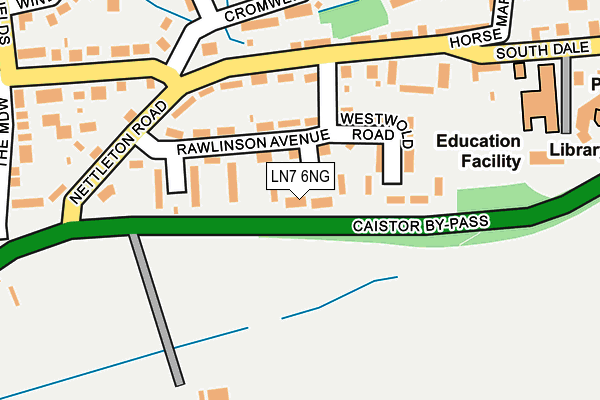 LN7 6NG map - OS OpenMap – Local (Ordnance Survey)