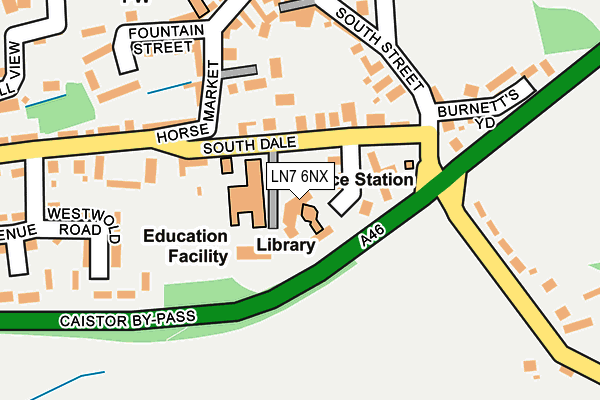 LN7 6NX map - OS OpenMap – Local (Ordnance Survey)