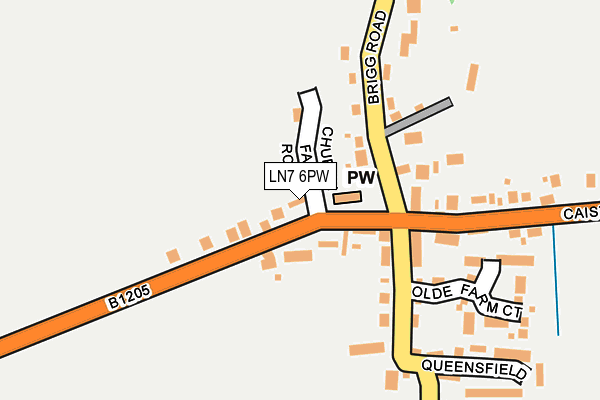 LN7 6PW map - OS OpenMap – Local (Ordnance Survey)