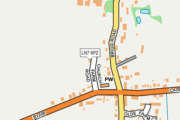 LN7 6PZ map - OS OpenMap – Local (Ordnance Survey)