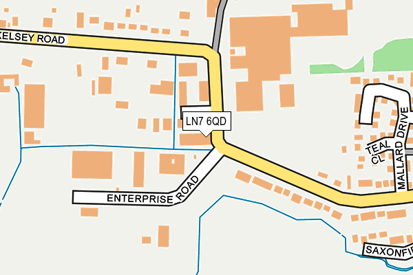 LN7 6QD map - OS OpenMap – Local (Ordnance Survey)