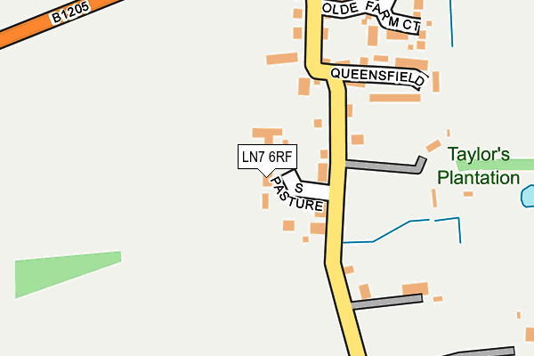 LN7 6RF map - OS OpenMap – Local (Ordnance Survey)