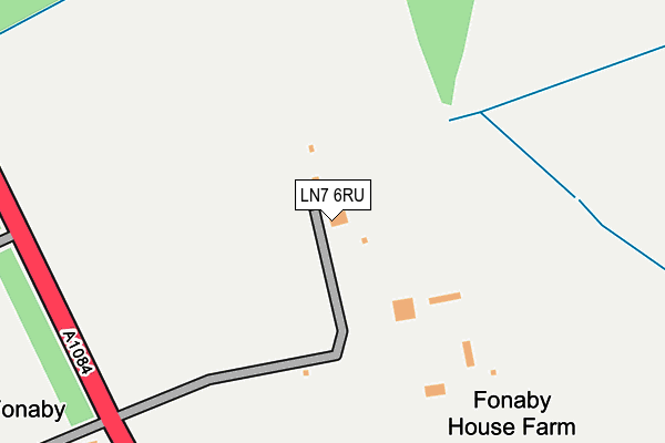 LN7 6RU map - OS OpenMap – Local (Ordnance Survey)