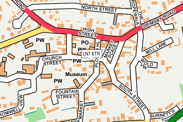 LN7 6TR map - OS OpenMap – Local (Ordnance Survey)