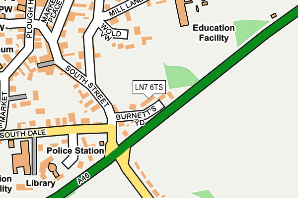 LN7 6TS map - OS OpenMap – Local (Ordnance Survey)