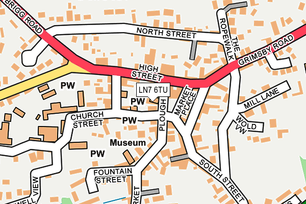 LN7 6TU map - OS OpenMap – Local (Ordnance Survey)
