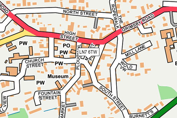 LN7 6TW map - OS OpenMap – Local (Ordnance Survey)