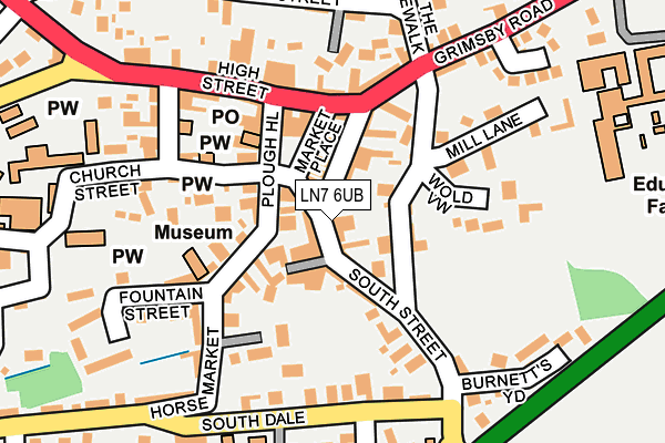 LN7 6UB map - OS OpenMap – Local (Ordnance Survey)