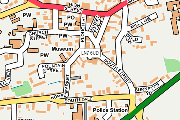 LN7 6UD map - OS OpenMap – Local (Ordnance Survey)