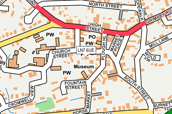 LN7 6UE map - OS OpenMap – Local (Ordnance Survey)