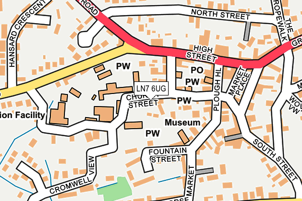 LN7 6UG map - OS OpenMap – Local (Ordnance Survey)