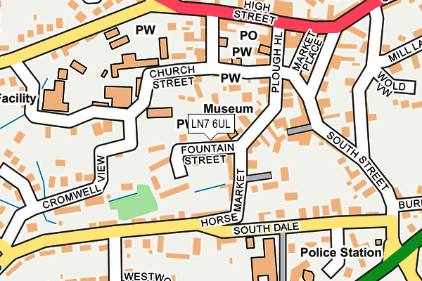 LN7 6UL map - OS OpenMap – Local (Ordnance Survey)