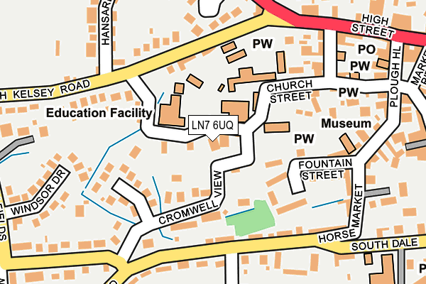 LN7 6UQ map - OS OpenMap – Local (Ordnance Survey)