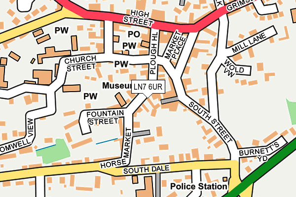 LN7 6UR map - OS OpenMap – Local (Ordnance Survey)