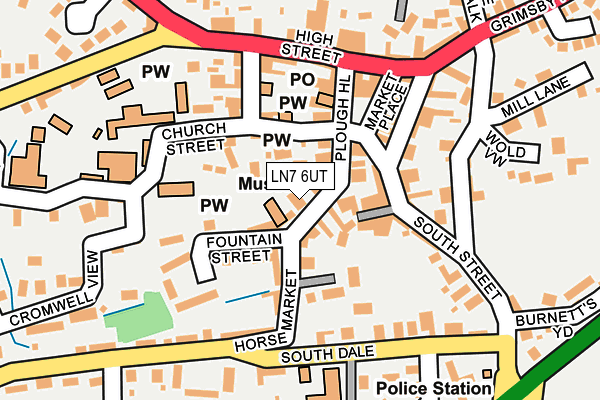 LN7 6UT map - OS OpenMap – Local (Ordnance Survey)