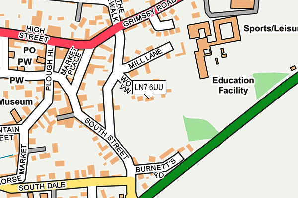 LN7 6UU map - OS OpenMap – Local (Ordnance Survey)