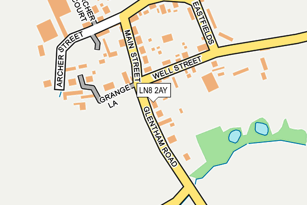 LN8 2AY map - OS OpenMap – Local (Ordnance Survey)