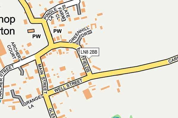 LN8 2BB map - OS OpenMap – Local (Ordnance Survey)