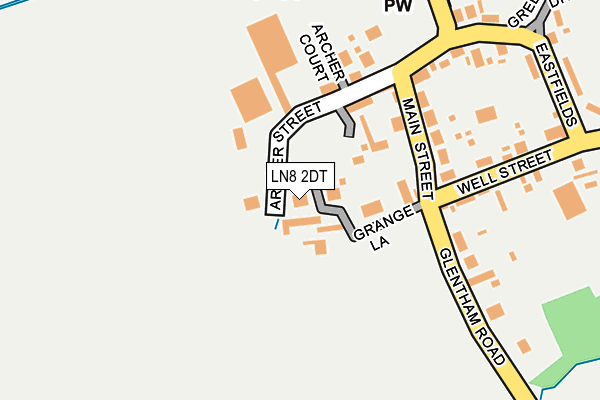 LN8 2DT map - OS OpenMap – Local (Ordnance Survey)