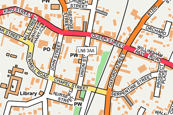 LN8 3AA map - OS OpenMap – Local (Ordnance Survey)