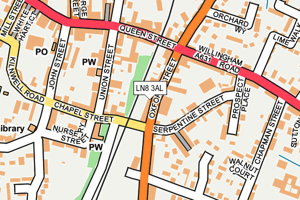 LN8 3AL map - OS OpenMap – Local (Ordnance Survey)