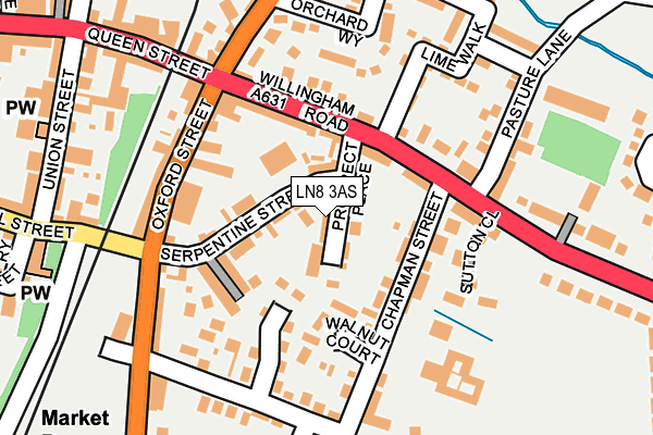 LN8 3AS map - OS OpenMap – Local (Ordnance Survey)
