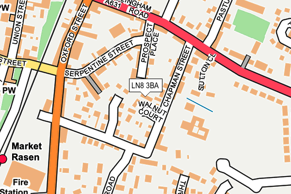 LN8 3BA map - OS OpenMap – Local (Ordnance Survey)