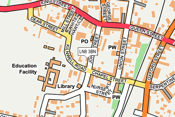 LN8 3BN map - OS OpenMap – Local (Ordnance Survey)