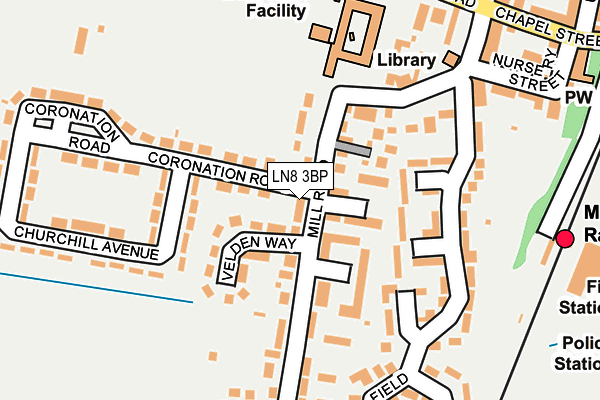 LN8 3BP map - OS OpenMap – Local (Ordnance Survey)