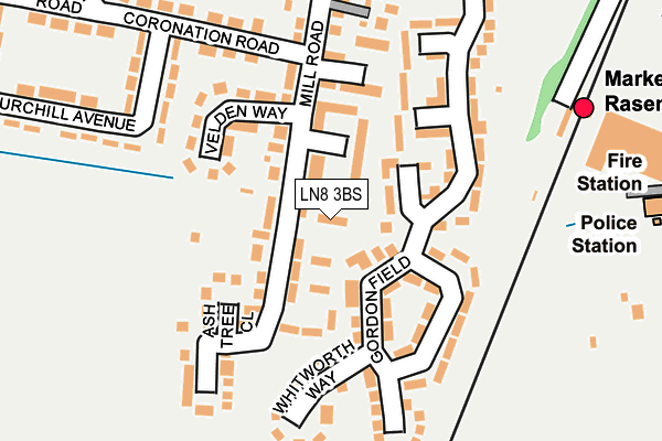 LN8 3BS map - OS OpenMap – Local (Ordnance Survey)