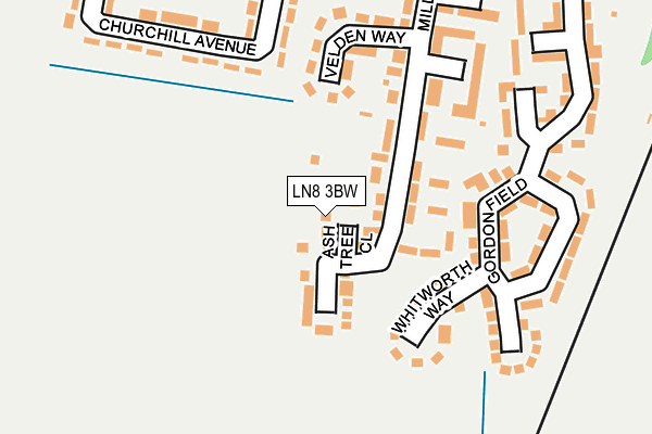 LN8 3BW map - OS OpenMap – Local (Ordnance Survey)