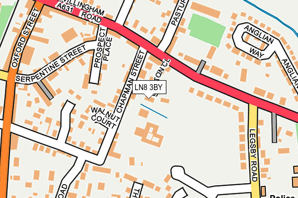 LN8 3BY map - OS OpenMap – Local (Ordnance Survey)
