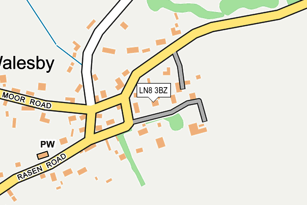 LN8 3BZ map - OS OpenMap – Local (Ordnance Survey)