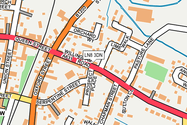 LN8 3DN map - OS OpenMap – Local (Ordnance Survey)
