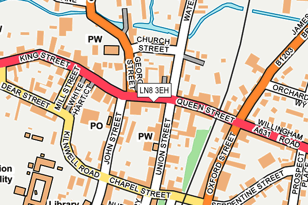 LN8 3EH map - OS OpenMap – Local (Ordnance Survey)