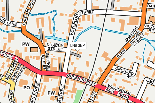LN8 3EP map - OS OpenMap – Local (Ordnance Survey)