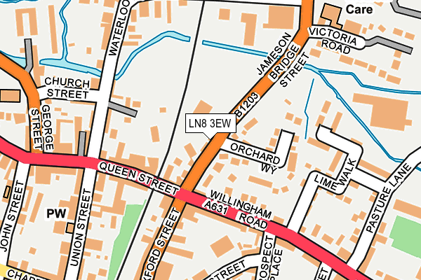 LN8 3EW map - OS OpenMap – Local (Ordnance Survey)