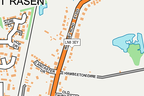 LN8 3EY map - OS OpenMap – Local (Ordnance Survey)