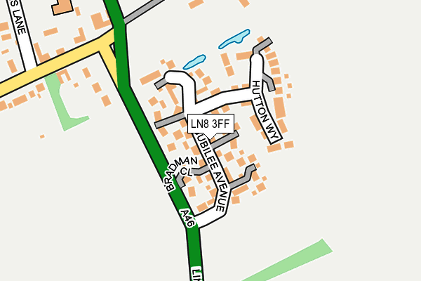 LN8 3FF map - OS OpenMap – Local (Ordnance Survey)