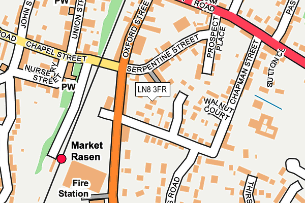 LN8 3FR map - OS OpenMap – Local (Ordnance Survey)