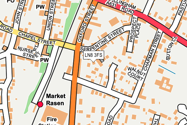 LN8 3FS map - OS OpenMap – Local (Ordnance Survey)