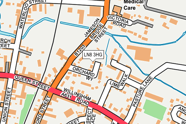 LN8 3HG map - OS OpenMap – Local (Ordnance Survey)
