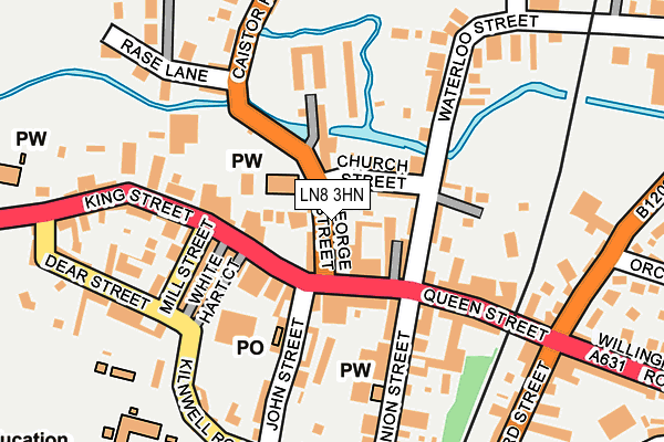 LN8 3HN map - OS OpenMap – Local (Ordnance Survey)