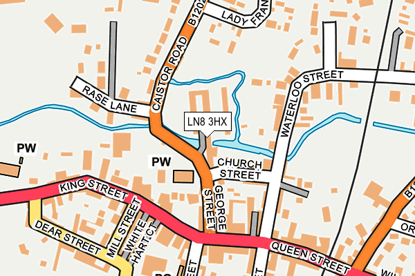 LN8 3HX map - OS OpenMap – Local (Ordnance Survey)