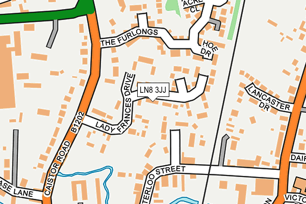 LN8 3JJ map - OS OpenMap – Local (Ordnance Survey)