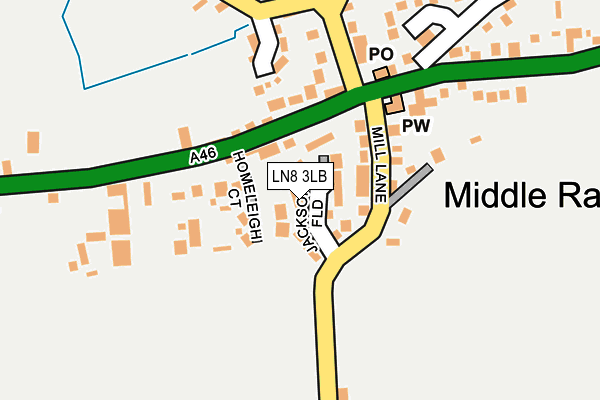 LN8 3LB map - OS OpenMap – Local (Ordnance Survey)