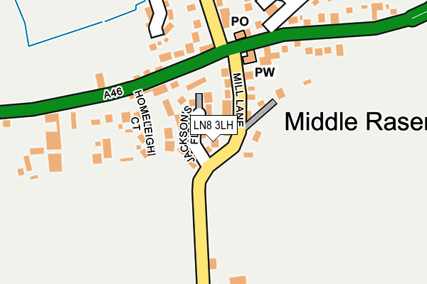 LN8 3LH map - OS OpenMap – Local (Ordnance Survey)