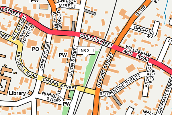 LN8 3LJ map - OS OpenMap – Local (Ordnance Survey)